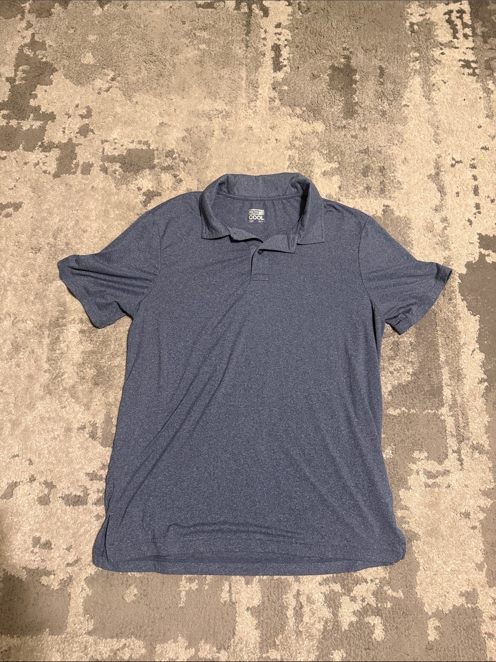 32 Degrees Men's Heather Blue Performance Polo